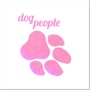 dog people - pink Posters and Art